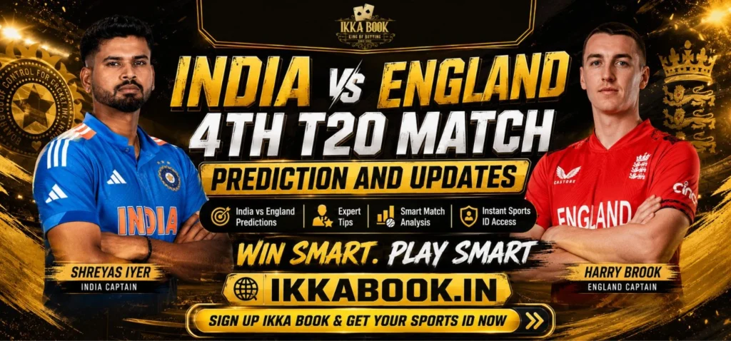 India vs England 4th T20 match prediction and updates with Ikka Book